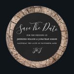 Rustic Wedding Tree Ring Custom Magneet<br><div class="desc">Houtkorrel Rustic Wedding Tree Ring Custom magnet</div>