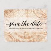 Rustic Wedding Typography Wood Grain Texture Briefkaart (Voorkant)