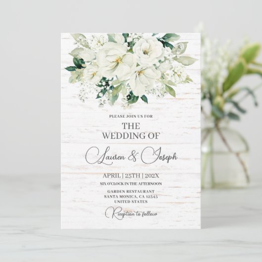 Rustic Wedding-uitnodiging Kaart (Staand voorkant)