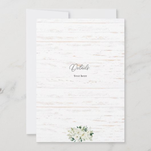 Rustic Wedding-uitnodiging Kaart (Achterkant)