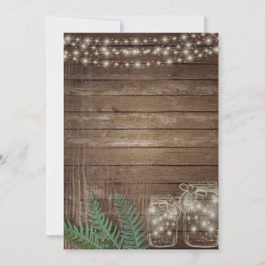 Rustic Wedding-uitnodigingen Kaart (Achterkant)