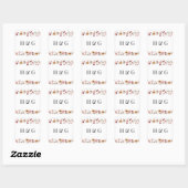 Rustic Wedding Vierkante Sticker (Vel)
