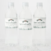 Rustic Wedding Water Bottle Beverage Label Waterfles Etiket (Flessen)