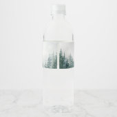 Rustic Wedding Water Bottle Beverage Label Waterfles Etiket (Achterkant)