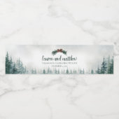 Rustic Wedding Water Bottle Beverage Label Waterfles Etiket (Enkel label)
