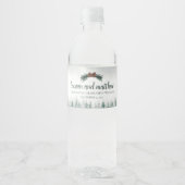 Rustic Wedding Water Bottle Beverage Label Waterfles Etiket (Voorkant)