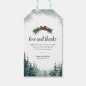 Rustic Wedding Waterverf Tree Favor Gift Label Cadeaulabel (Voorkant)