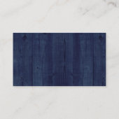 Rustic Wedding Website Blue Wood Online RSVP Informatiekaartje (Achterkant)