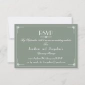 Rustic Wedding Website E-mail RSVP Response Kaart (Voorkant)