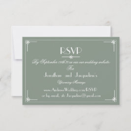 Rustic Wedding Website E-mail RSVP Response Kaart