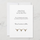 Rustic Wedding Western Bull Skull Save the Date (Achterkant)