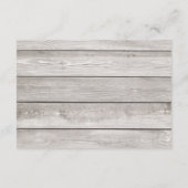 Rustic Wedding White wood Wishing well insert card Informatiekaartje (Achterkant)