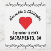 Rustic Wedding Wijn Etiket (Enkel label)