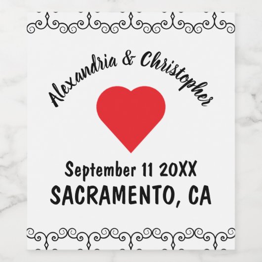 Rustic Wedding Wijn Etiket (Enkel label)