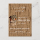 Rustic Wedding Wishing Well Enclosure Card Informatiekaartje (Voorkant)