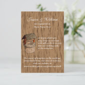 Rustic Wedding Wishing Well Enclosure Card Informatiekaartje (Staand voorkant)