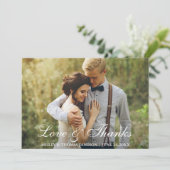Rustic Wedding Wood Back Foto's en Bedankt (Staand voorkant)