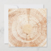 Rustic Wedding Wood Cut Grain Custom Invitation Kaart (Achterkant)