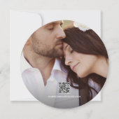 Rustic Wedding Wood Fotowebsite QR code Kaart (Achterkant)