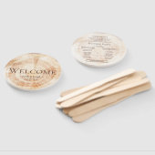 Rustic Wedding Wood Grain Bridal Handwaaier (Niet-gemonteerd)