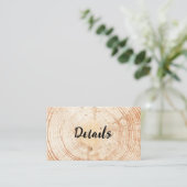 Rustic Wedding Wood Grain Details QR Code Sjabloon (Staand voorkant)