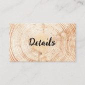 Rustic Wedding Wood Grain Details QR Code Sjabloon (Voorkant)