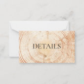 Rustic Wedding Wood Grain Details QR Code Sjabloon (Voorkant)