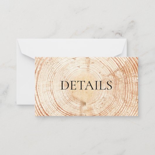 Rustic Wedding Wood Grain Details QR Code Sjabloon (Voorkant)