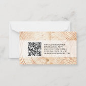 Rustic Wedding Wood Grain Details QR Code Sjabloon (Achterkant)