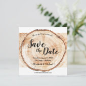 Rustic Wedding Wood Grain slaat de datumfoto op (Staand voorkant)