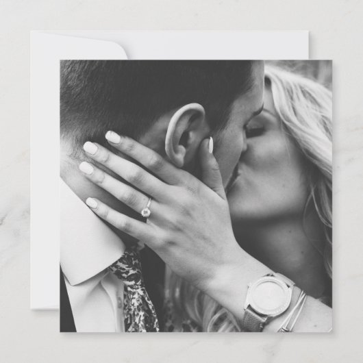 Rustic Wedding Wood Grain slaat de datumfoto op (Achterkant)