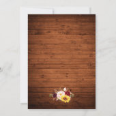 Rustic Wedding Wood Licht Jars Lace Gemengd Kaart (Achterkant)