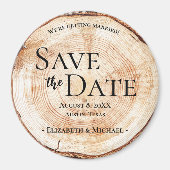Rustic Wedding Wood slice Custom Magneet (Voorkant)