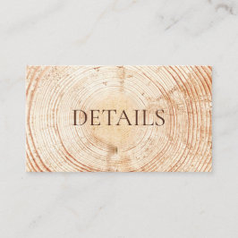 Rustic Wedding Woodland Details QR code Template Informatiekaartje