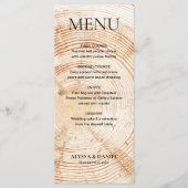 Rustic Wedding Woodland tree bark Grain Menu (Voorkant)