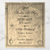 Rustic Wedding Zal je mijn beste voorstel zijn? Wijn Etiket (Enkel label)