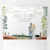 Rustic Weekend in de Bossen | Bosbouw Drieluik Uitnodiging (Binnenzijde eerst)