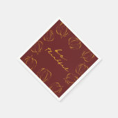 Rustic Wees Dankbaar Pompoen Frame Thanksgiving Servet (Hoek)