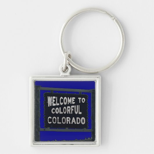 Rustic Welcome Colorado blue sleutelhanger (Voorkant)