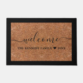 Rustic Welcome Familienaam Gepersonaliseerd koir Deurmat (Voorkant)