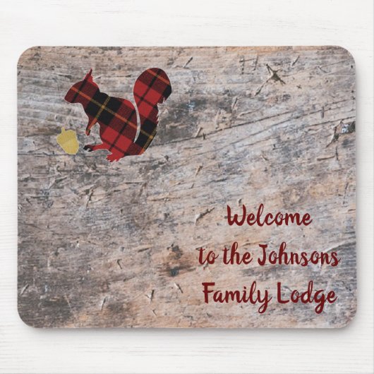 Rustic Welcome Pset Squirrel Muismat (Voorkant)