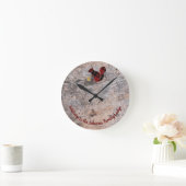 Rustic Welcome Pset Squirrel Ronde Klok (Huis)