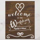 Rustic Welcome Wedding Sign Chalkboard Budget (Voorkant)