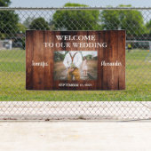 Rustic Welkom bij onze bruiloft foto bruiloft Bann Spandoek (Insitu)