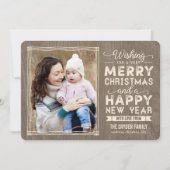 Rustic wenst kerstkaart voor feestdag (Voorkant)