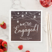 Rustic We're Engaged Verloving Feest Diner Servett Servet (Insitu)
