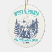 Rustic West Virginia Nature Scene  Keramisch Ornament (Links)