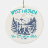 Rustic West Virginia Nature Scene  Keramisch Ornament (Achterkant)