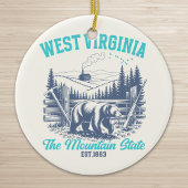 Rustic West Virginia Nature Scene  Keramisch Ornament