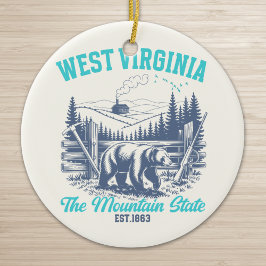 Rustic West Virginia Nature Scene  Keramisch Ornament